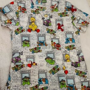 Sesame Street Scrub Top Size Sma